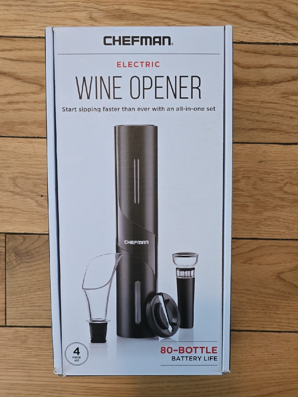 Chefman Electric Wine Opener in Black